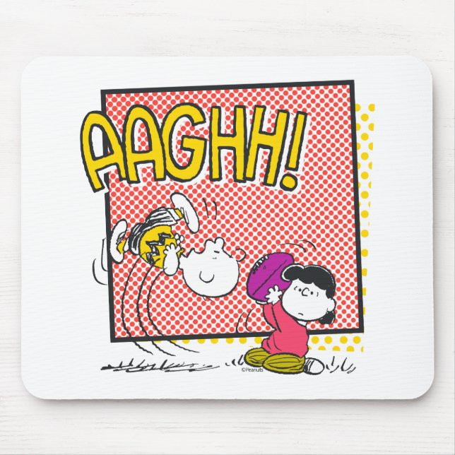 Mousepad Charlie Brown e Lucy Football Comic Graphic (Frente)