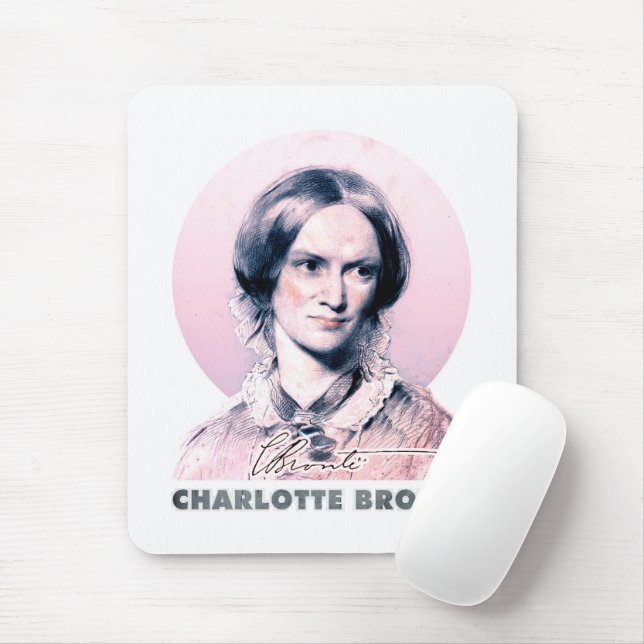 Mousepad Charlotte Bronte Pink Richmond - Retrato de Pintur (Com mouse)