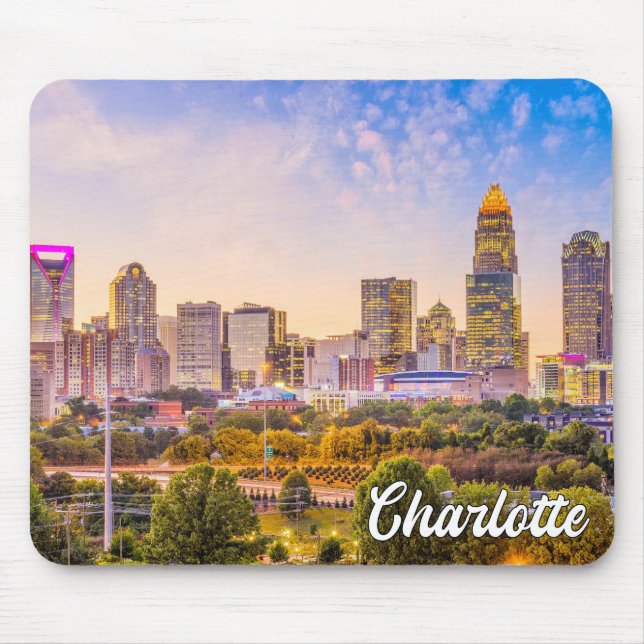 Mousepad Charlotte, Carolina do Norte, EUA (Frente)