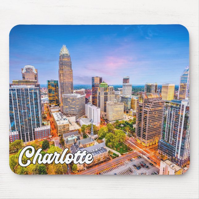 Mousepad Charlotte, Carolina do Norte, EUA (Frente)