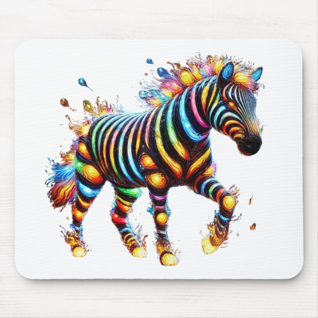 Mousepad Charme Zebra em Greve (Frente)