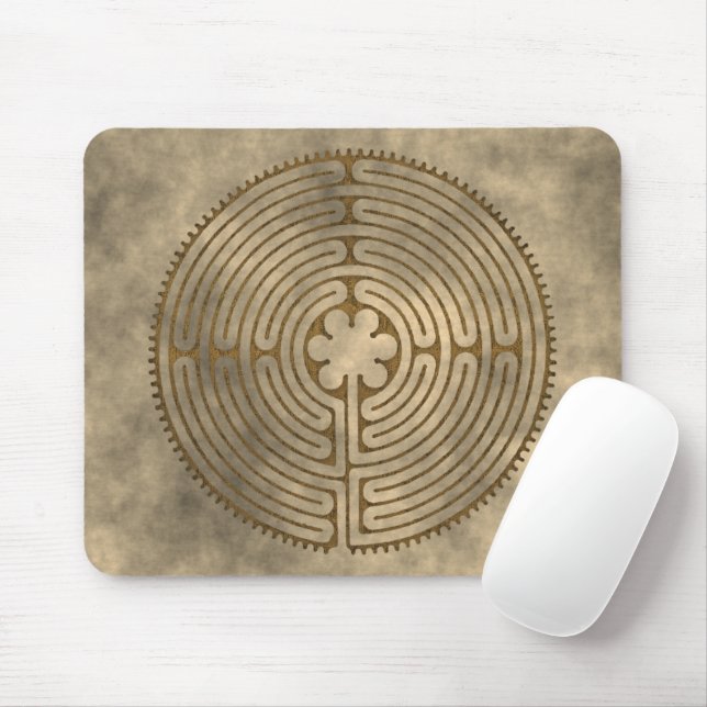 Mousepad Chartres Labyrinth - Símbolo Espiritual Antiquado  (Com mouse)