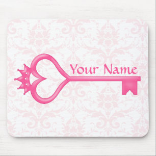 Mousepad Chave do coração da coroa