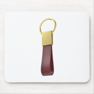 Mousepad Chaveiro de ouro de luxo com correia de couro