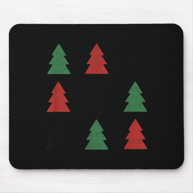 Mousepad Checkered Christmas Tree Graphic Crewneck Swea Fun (Frente)