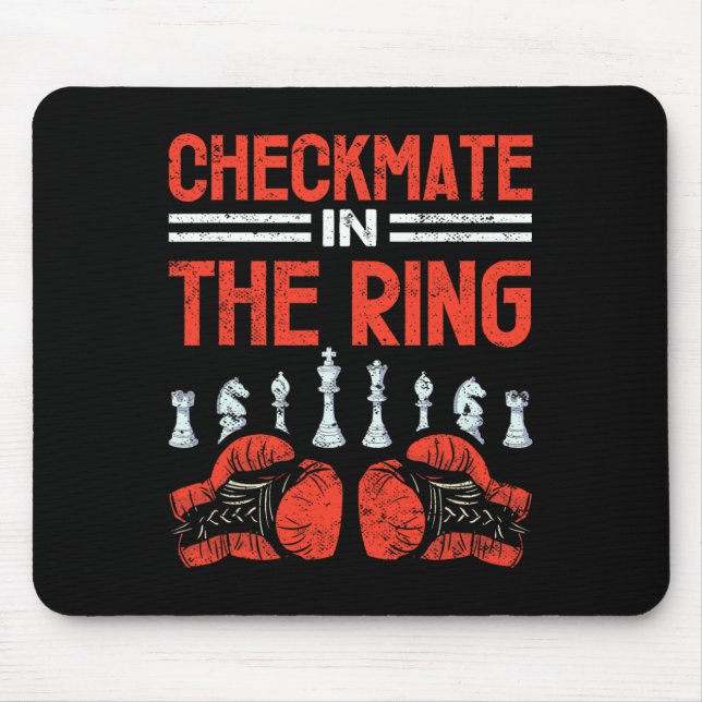 Mousepad Checkmate Na Fusão De Boxing Chess Do Anel (Frente)