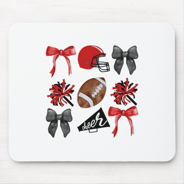 Mousepad Cheer Coquette - Arco Americano do outono Thanksgi (Frente)