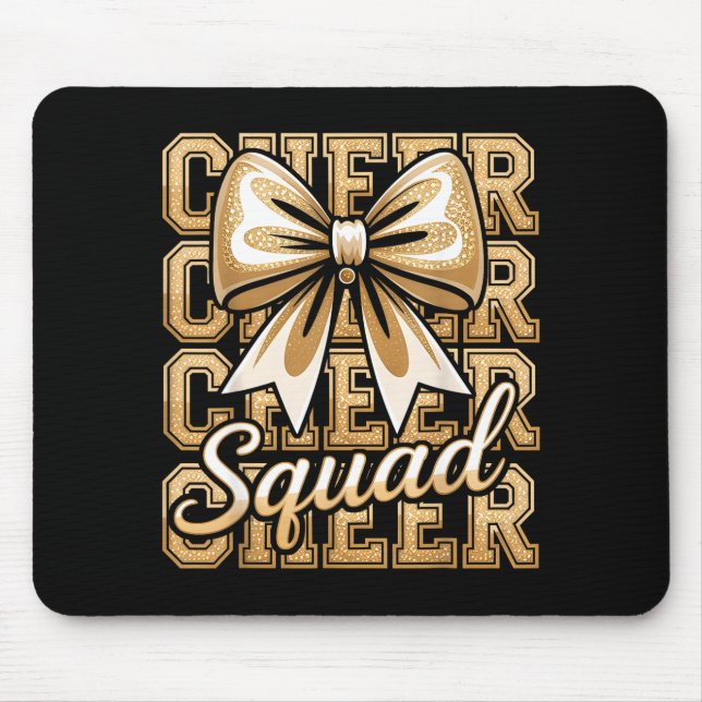 Mousepad Cheer Squad Gold Funny Srt Cheerleader Cheerleadin (Frente)