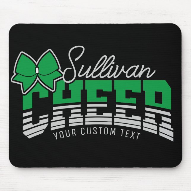 Mousepad Cheerleader de atleta da Escola de NOME ADD da Equ (Frente)