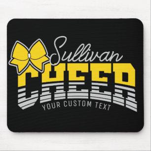 Mousepad Cheerleader de atleta da Escola de NOME ADD da Equ
