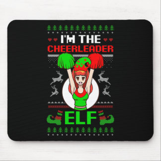 Mousepad Cheerleader Elf Design Christmas Cheerleading 