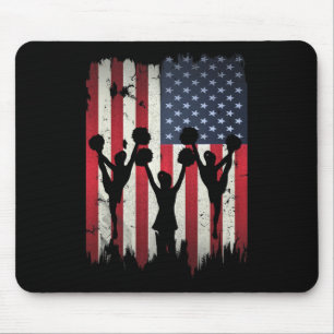Mousepad Cheerleaders EUA Bandeira Americana Cheerle 4 De J