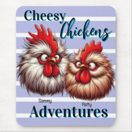 Mousepad "Cheesy Chicken Adventures" Patty & Sammy Silkie