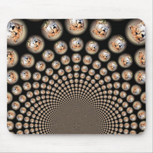 Mousepad Cheetah Spin Spectacle - Feline Frenzy: Colorida