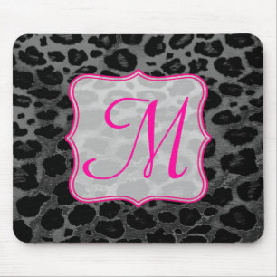 Mousepad Cheetah Spot Monograma Animal Monograma Pad Inicia