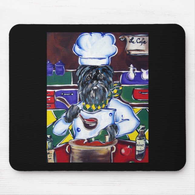 Mousepad Chef Affenpinscher (Frente)