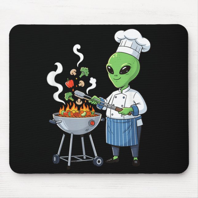 Mousepad Chef Alien Funny Grelhando Anime Fighterbles No Qu (Frente)