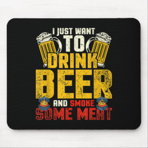 Mousepad Chef Bebendo De Cerveja Engraçado Churrasco Gif