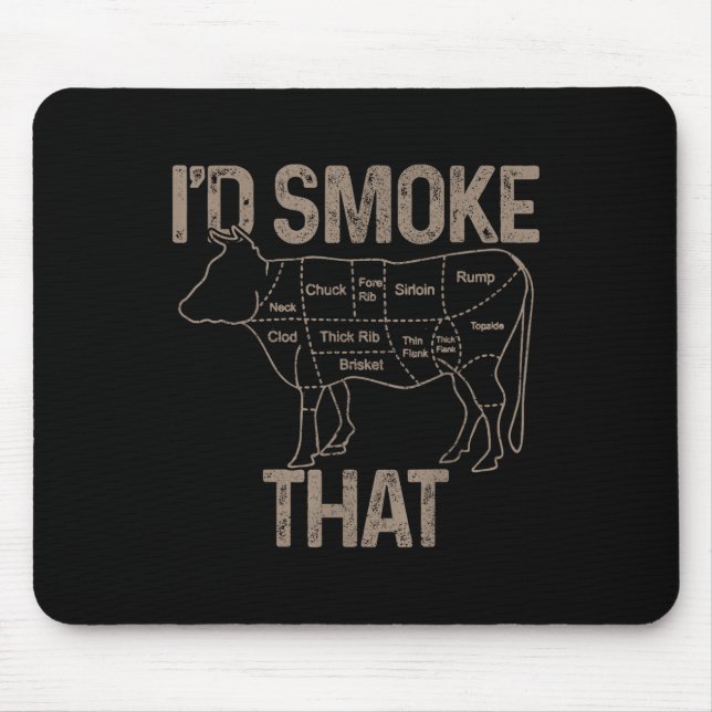 Mousepad Chef Butcher Cook Churrasco Id Fumar Que Carne De  (Frente)