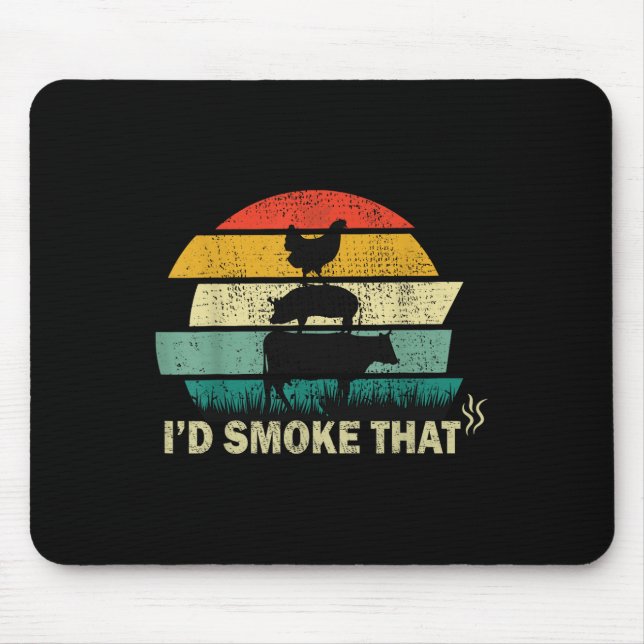 Mousepad Chef Butcher Cook Churrasco Id Fumar Que Carne De  (Frente)