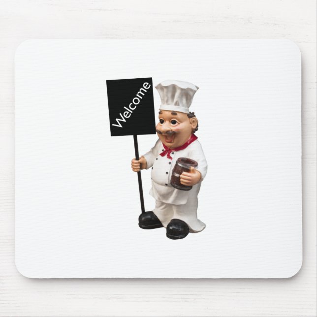 Mousepad Chef Cook - Cartão de menu WELCOME (Frente)