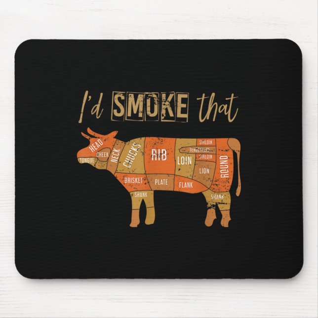Mousepad Chef de Churrasco Engraçado Saco-Mão-Made-Mino-Pre (Frente)