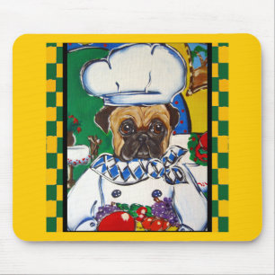Mousepad Chef de Frutos do Mar Pug