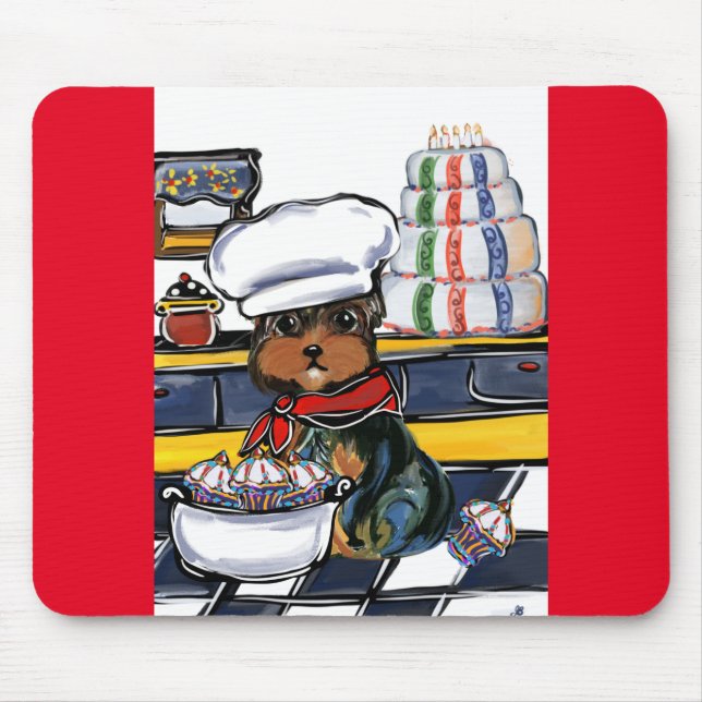 Mousepad chef de Yorkie Poo (Frente)