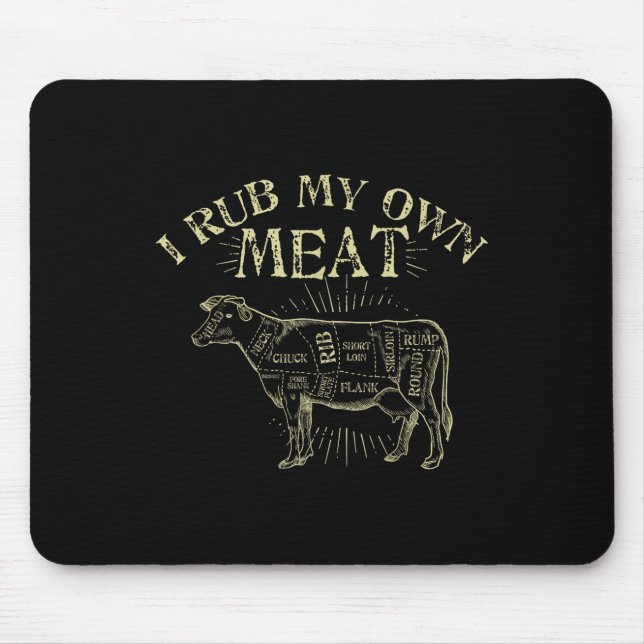 Mousepad Chef Engraçado de Churrasco Tee... eu esfrego minh (Frente)