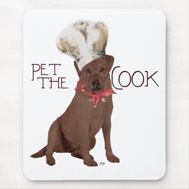 Mousepad Chef Labrador Retriever Chocolate (Frente)