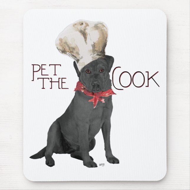Mousepad Chef Labrador Retriever Preto (Frente)