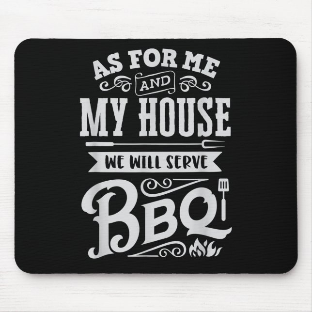 Mousepad Chef-Mestre da Piada Engraçada de Churrasco Barbec (Frente)