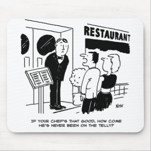 Mousepad Chef no Restaurante não está no Cartoon de Televis