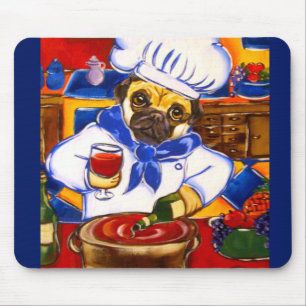 Mousepad Chef Pug