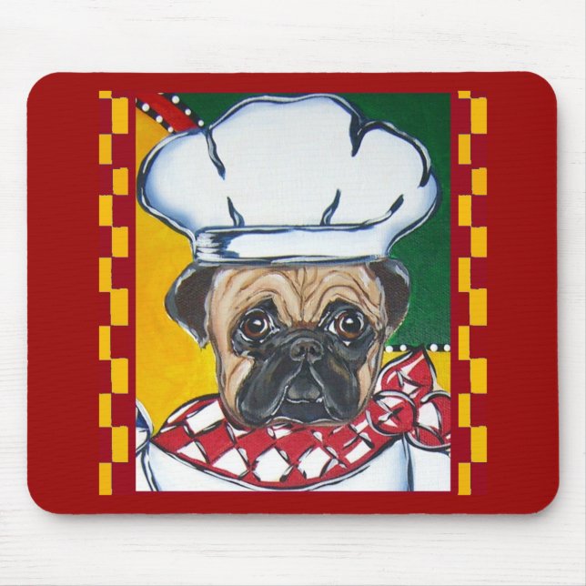 Mousepad Chef Pug (Frente)