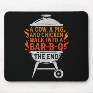 Mousepad Chef Uma Vaca Um Porco E Um Frango Entram Em Um Ba