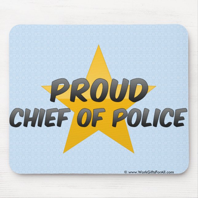 Mousepad Chefe da polícia orgulhoso (Frente)