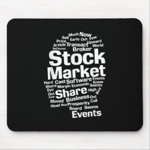 Mousepad Chefe de Palavras do Mercado de Ações de Investido