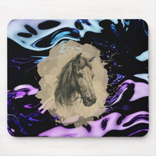 Mousepad Chefe de um Esboço de Cavalo (Frente)
