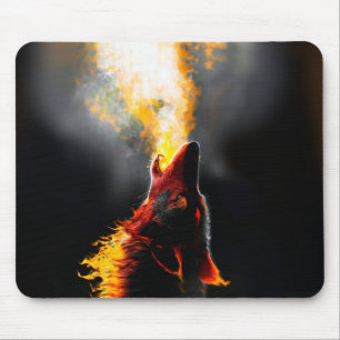Mousepad Chefe do Lobo de Fogo Agressivo