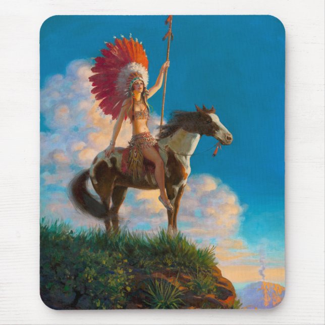 Mousepad Chefe Indígena Nativo Americano das Chieftess (Frente)