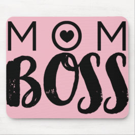 Mousepad CHEFE MÃE Tipografia Moderna Script Moderno Chique