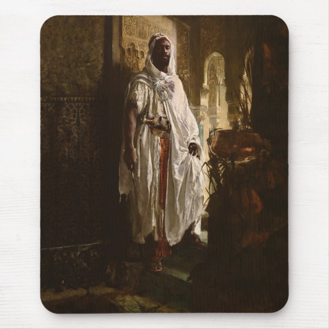 Mousepad Chefe Mourisco Pintura Africana Retrato Artístico (Frente)