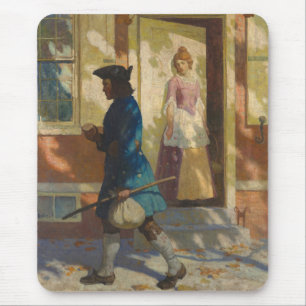 Mousepad Chegada de Franklin na Filadélfia por N. C. Wyeth