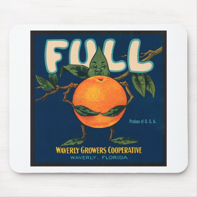 Mousepad Cheio - Etiqueta de Taxa Laranja (Frente)