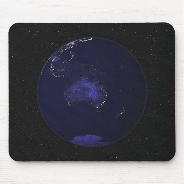 Mousepad Cheio Terra à noite mostrando luzes da cidade 2 (Frente)