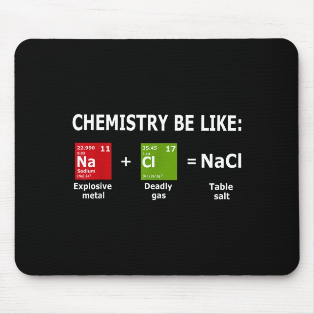 Mousepad Chemistry Be Like Nacl  (Frente)