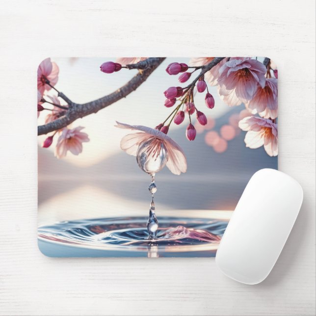 Mousepad Cherry Blossom Dewdrop (Com mouse)