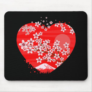 Mousepad Cherry Blossom Heart