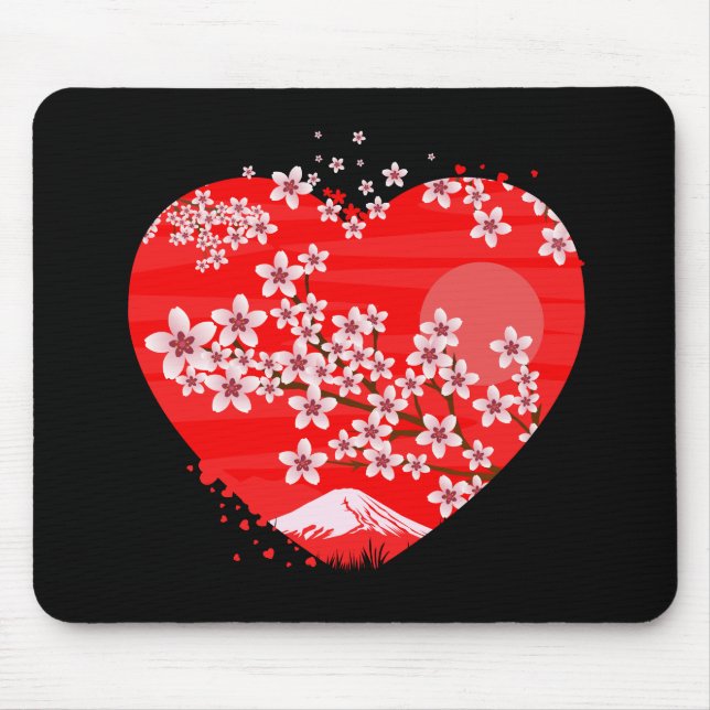Mousepad Cherry Blossom Heart (Frente)